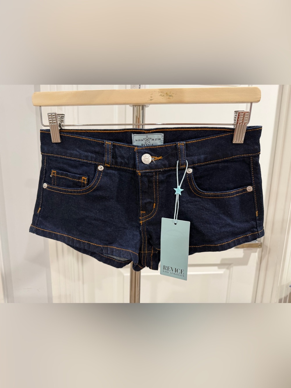 NWT REVICE Micro Denim Shorts